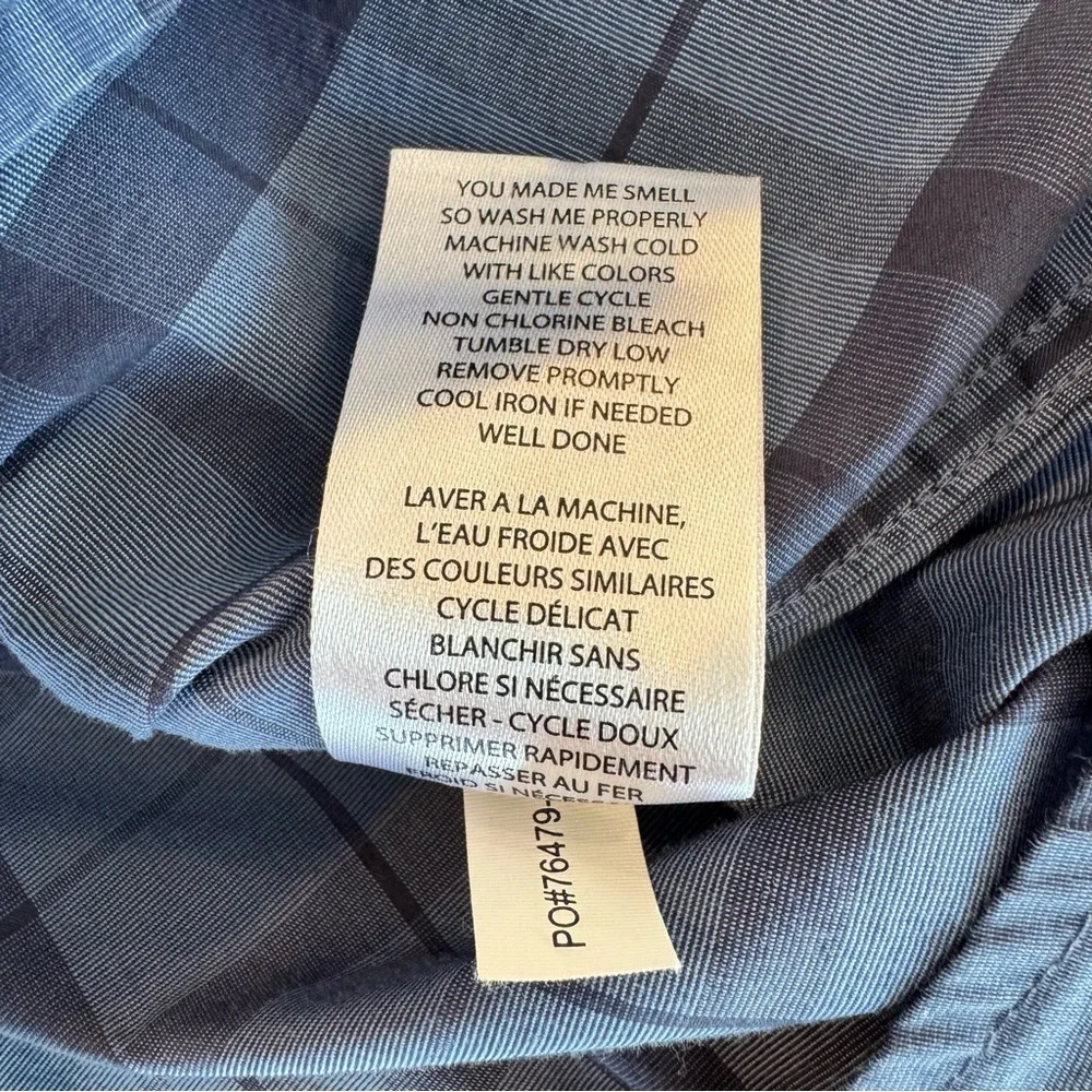 Travis Mathew Men’s XXL/2XL Blue Plaid Short Sleeve Button Up Lightweight Shirt - Picture 11 of 11